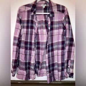 Croft and Barrow Long Sleeve Plaid Button Down Shirt